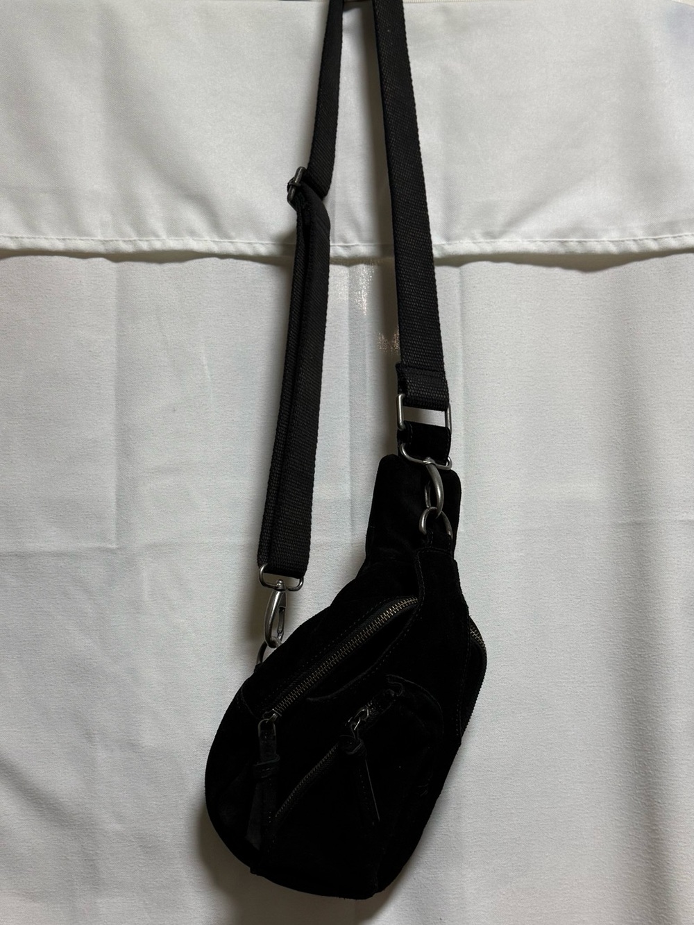 Free People Black Suede Sling Bag - Picture 2 of 5